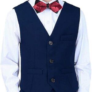 YuanLu Boys Size Size 6 Youth Blue Waistcoat Vest